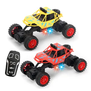2CH Big size rc remote control stunt off road rechargeable car for kids with light