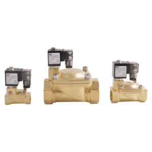 zx204 series large flow 220V water gas two-position two-way internal thread brass normally open solenoid - Product Image 1