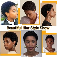 Perruques en cheveux humains bouclés afro fabriquées à la machine, petites boucles africaines, 100% cheveux humains, perruque complète pour femmes noires