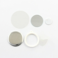 Sublimation de coffre-fort logo personnalisé porte-clés bouton pendentif breloque ronde en fer blanc personnalisation miroir porte-clés bord lisse