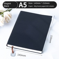 Carnet imprimé en cuir souple A4/B5 épaissi Grand bloc-notes Bureau professionnel Réunion Livre de notes Cadeau Logo imprimable