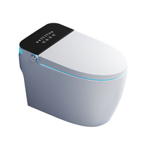 WC intelligent moderne à capteur automatique avec chasse d'eau intégrée, chauffage au sol, aromathérapie, télécommande et fonctionnement automatique