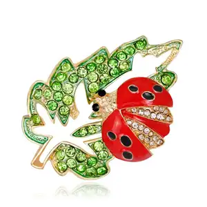 DAL007 Fashion Leaf brooches Zinc Alloy gold plated Brooch Pin Jewelry Wholesale