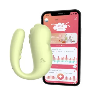 Godemichet en caoutchouc et Silicone pour femmes, dispositif de Masturbation, télécommande pour téléphone, 10 Modes, contrôle par application téléphonique, vente en gros