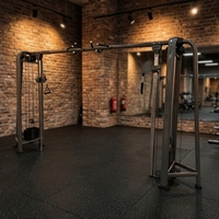 Machine de musculation professionnelle à poulies croisées, double poulie réglable, cadre robuste pour salle de sport, hôtel, club, CE ISO OEM