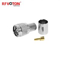 Conector RF de crimpado de enchufe macho RP TNC recto RP TNC para cable coaxial Rg213 Rg214