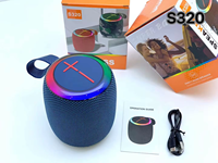 Speaker Mini portabel V2.0, pengeras suara Mini Bass profesional dengan kontrol suara & Radio FM jarak jauh untuk penggunaan luar ruangan