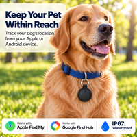 Traceur de localisation BLE pour la prévention de la perte d'animaux, compatible avec Apple Find My et Google Find Hub, système double, étanche