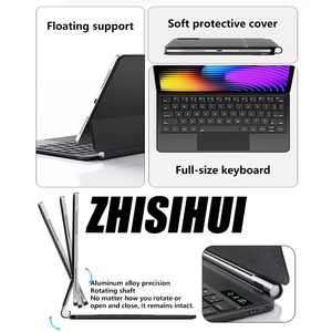 Étui <span class=keywords><strong>de</strong></span> <span class=keywords><strong>Protection</strong></span> Magnétique Ultra-Mince ZHISIHUI avec <span class=keywords><strong>Clavier</strong></span> Rétroéclairé RVB pour Tablettes - Product Image 5