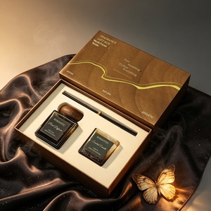 Vintage Chinese Style Scented Candle <b>Gift</b> <b>Box</b> Coffee Aroma Essential Oil Set Luxury Bedroom Decor Ornament - Product Image 1