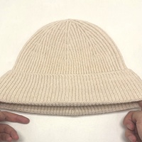 Bonnet d'hiver tricoté chaud en acrylique, avec logo brodé personnalisé, thermique, épais, à revers côtelé, par fabricant OEM