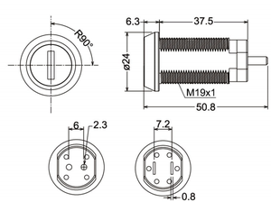 Serrures d'interrupteur à clé <span class=keywords><strong>en</strong></span> alliage de zinc série SC Fabrication de qualité supérieure pour serrures à cylindre sécurisées - Product Image 4