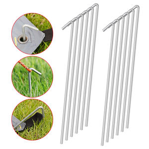 Estacas de Acero para Tiendas de Campaña, Fáciles de Instalar, Agarre Firme, No se Aflojan Fácilmente, Estaca con Gancho en J para Tiendas de Campaña para Bodas y Fiestas - Product Image 3