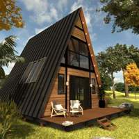 Maison modulaire moderne pour des vacances créatives, maisons préfabriquées, maison-capsule durable