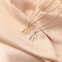 Cheval Pendentif Collier pour Femmes Filles Mignon Animal Cou Chaîne Ras Du Cou En Acier Inoxydable Bijoux Cadeaux En Gros
