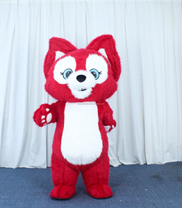 Disfraz de mascota inflable de zorro personalizado Unisex, Material de felpa de impresión dibujada a mano para publicidad de fiestas - Product Image 4