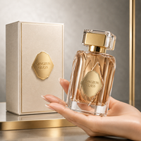 Vente flash - Flacon de parfum carré transparent recyclable avec logo personnalisé, flacon de parfum en verre vide avec bouchon doré et boîte personnalisée