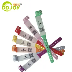 Pulsera de PVC personalizada para bebé, pulsera médica desechable con identificación