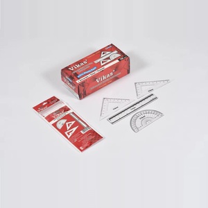 Ensemble d'équerres et de règles en plastique très demandé pour la pratique des mathématiques et la construction géométrique à prix abordable - Product Image 1