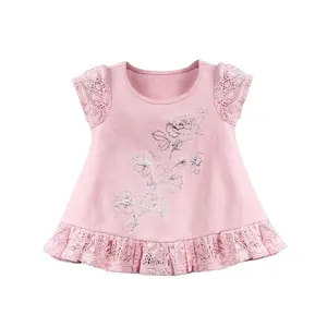 Manufacturer New Design Princess Party Knitted Cotton Kids Dresses For Baby Girl's Clothing Little Girls Cotton Summer Dresses