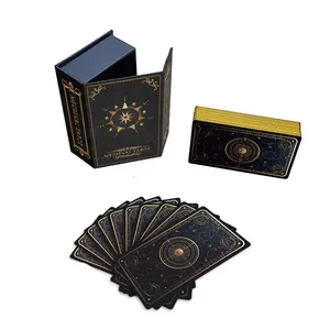 Fabricant de cartes de tarot en plastique de carte Oracle estampage or impression personnalisée bon marché