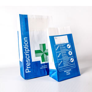 Logo personnalisé médical SOS vente au détail <span class=keywords><strong>pharmacie</strong></span> papier à emporter médicaments sacs de pilules Prescription blanc Kraft artisanat <span class=keywords><strong>pharmacie</strong></span> sac de livraison - Product Image 6
