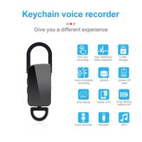 Mini enregistreur vocal porte-clés, alimenté par batterie au lithium, format audio MP3 et WAV, appareil d'enregistrement