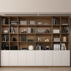 <span class=keywords><strong>Libreria</strong></span> a Muro in Legno con Spazio di Archiviazione per Soggiorno in Design Moderno e Industriale - Product Image 6