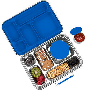 Aohea monoblok hazırlanmış 5 bölme paslanmaz çelik 304 paslanmaz çelik çocuklar Bento yemek kabı - Product Image 2