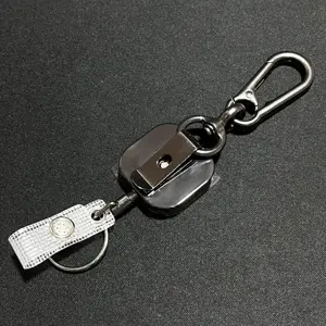 M-016 Mini trọng lượng nhẹ đầy đủ Huy hiệu Kim Loại cuộn Keychain Chất lượng cao có thể thu vào huy hiệu Keychain