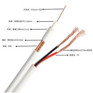 สายเคเบิลโคแอกเชียล CCTV Rg6 2c พร้อมสายไฟ 305 ม. หุ้มด้วย PVC สำหรับควบคุมอุปกรณ์สื่อสาร - Product Image 4