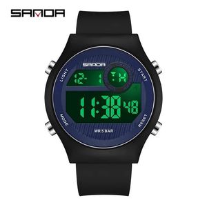 Reloj Deportivo Digital Electrónico Sanda 9013, Correa de Silicona, Resistente al Agua, Cronógrafo, para Hombre - Product Image 2