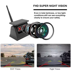 7 inch HD xe màn hình từ năng lượng mặt trời không dây phía sau xem máy ảnh IP68 hỗ trợ cho 1080p đảo ngược máy ảnh cho xe tải van RV vv - Product Image 5