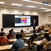 Pizarra Inteligente Educativa HRAY de 86 Pulgadas, 30000 Horas de Duración, Tipo C, Múltiples Interfaces, para Aulas Universitarias, OEM, ODM