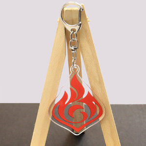 <span class=keywords><strong>Genshin</strong></span>-Llavero de impacto para Cosplay de Anime, colgante con logotipo de doble cara, acrílico, regalos de recuerdo - Product Image 6