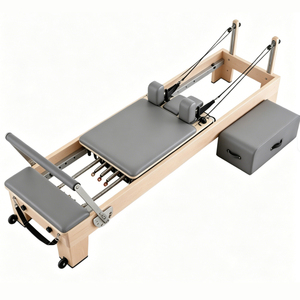 Cama Reformer de <span class=keywords><strong>Pilates</strong></span> <span class=keywords><strong>Stott</strong></span> Premium Personalizada, Máquina de Ejercicios con Diseño de Madera de Roble para Gimnasio en Casa, Fitness y Estudios de Musculación - Product Image 2
