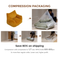 VERNSSY Canapé enfant en tissu tufté au design moderne et minimaliste, rembourré en mousse, pouf pour enfants, idéal pour les petits espaces, utilisation en salon, garantie 5 ans