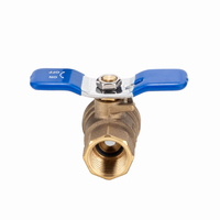 Cuerpo de latón forjado 1/4 "hembra * 1/4" hembra válvula de bola de latón de puerto completo hembra con rosca NPT