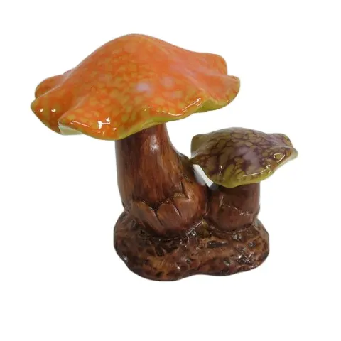 Ceramic Garden Mushrooms ,Lawn Ornament Decor,Pottery Ornament Model Statue Gift & Crafts