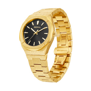 Difful Tất Cả Các Thép Không Gỉ New <span class=keywords><strong>Bezel</strong></span> Frosted Xem Sunray Mô Hình Bạc Người Đàn Ông Frosted Thạch Anh Xem Cho Người Đàn Ông - Product Image 2