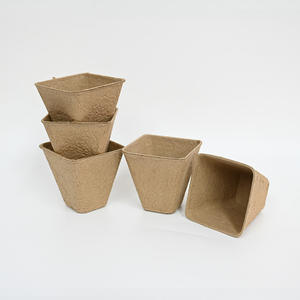 Macetas Ecológicas de Pulpa Moldeada, Biodegradables, para Semilleros, Cuadradas y Redondas, para Plantas de Interior y Exterior - Product Image 2