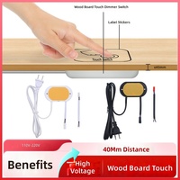 Interrupteur tactile sans contact haute tension 220V pour panneau en bois, dissimulé, longue portée, 110V, blanc, pour armoire, placard, bureau