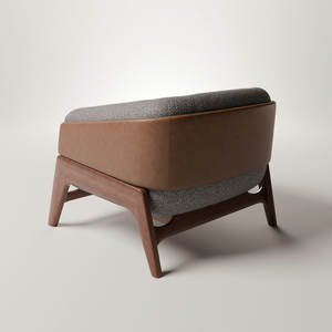 Sillón de Diseño Ergonómico de Madera de Alta Comodidad, Sillón <span class=keywords><strong>Individual</strong></span> Tipo <span class=keywords><strong>Puff</strong></span> para Sala de Estar, Sillas de Pedicura para Interiores Modernos - Product Image 3