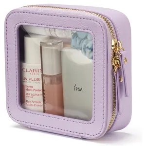 Küçük özelleştirmek kare su geçirmez seyahat çantaları makyaj kadınlar için kutu seti seyahat kozmetik çantası