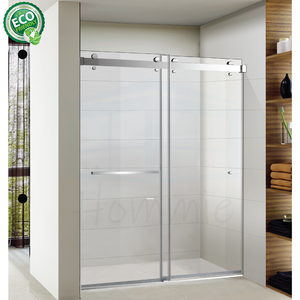 Puertas de Ducha con Acabado Cromado, Vidrio Esmerilado, Acero Inoxidable Antioxidante, Diseño Moderno - Hommie - Product Image 1