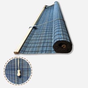 Cortinas enrollables de bambú hechas a mano naturales personalizadas, cortinas de ventana de sombreado fuerte para exteriores, hogar, oficina, dormitorio, Cortina de Bambú - Product Image 3
