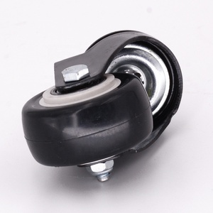 <span class=keywords><strong>Ruedas</strong></span> giratorias de plástico PP/PVC negras de uso ligero con rosca M8, silenciosas, con vástago roscado y montaje en placa <span class=keywords><strong>para</strong></span> <span class=keywords><strong>muebles</strong></span> - Product Image 5