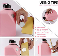 Bouteille d'eau carrée de 2,7 L sans BPA avec couvercle métallique, grande capacité, bouteilles de sport, gourde de haute qualité