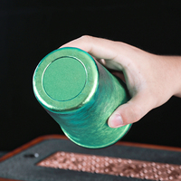 Cangkir kopi Titanium Mug termal dinding ganda cangkir kopi terisolasi dengan tutup anti bocor 480ml untuk aksesoris berkemah luar ruangan