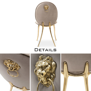 Silla de Latón Elegante con Tapicería de Terciopelo Inspirada en la Estética Vibrante <span class=keywords><strong>del</strong></span> <span class=keywords><strong>Circo</strong></span> para Restaurante y Hotel, Más Vendida - Product Image 5